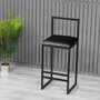 Hanah Home Nordic Silla de Bar Negro
